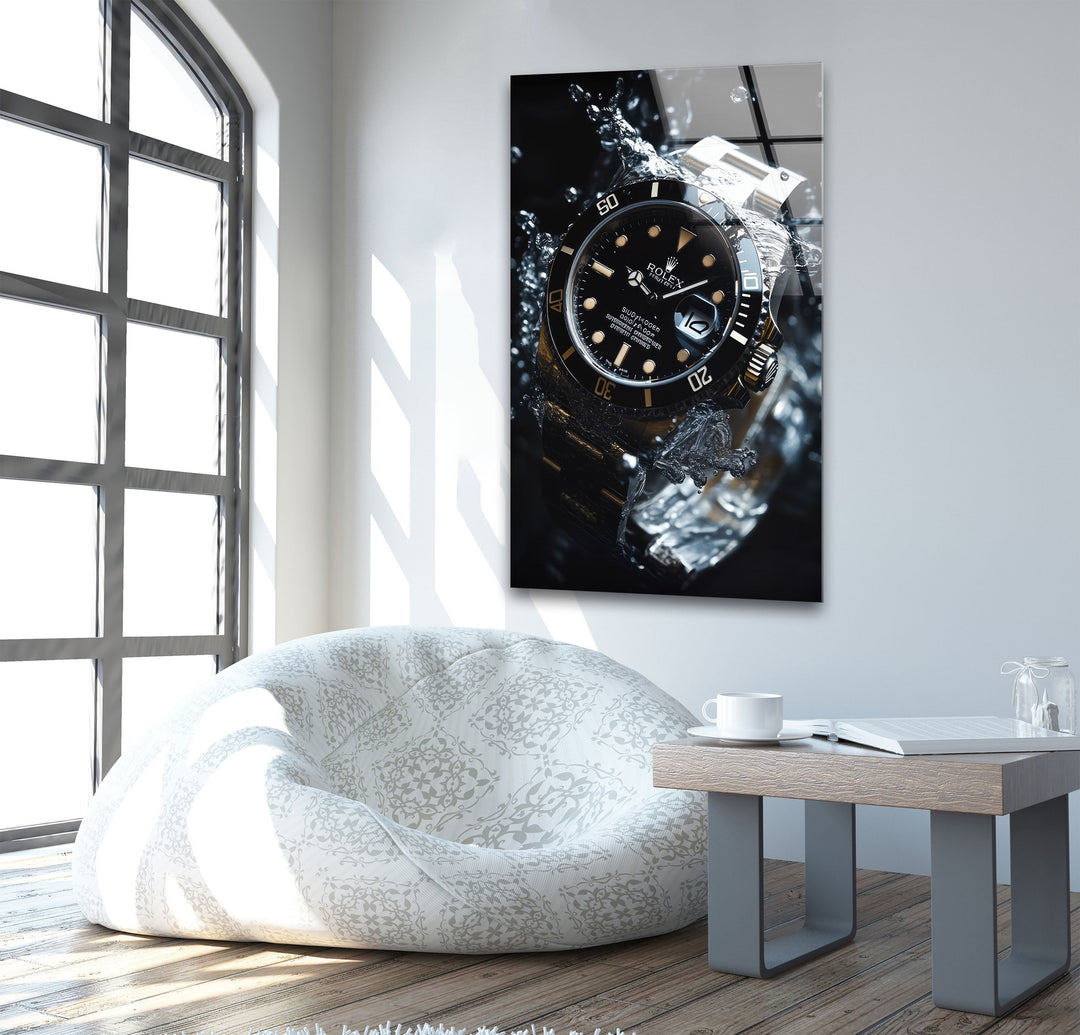 Rolex Watch Glass Wall Art Glass Printing Wall Art, Print photos on glass
