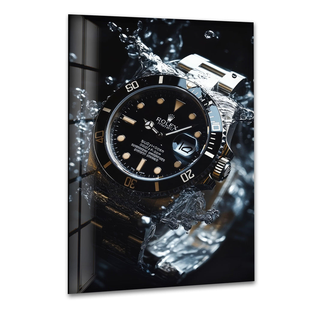 Rolex Watch Glass Wall Art large glass photo prints, glass wall photos
