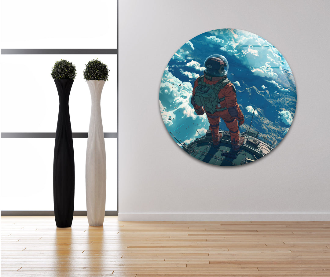 A Space Explorer Glass Wall Art, glass image printing, glass prints from photos