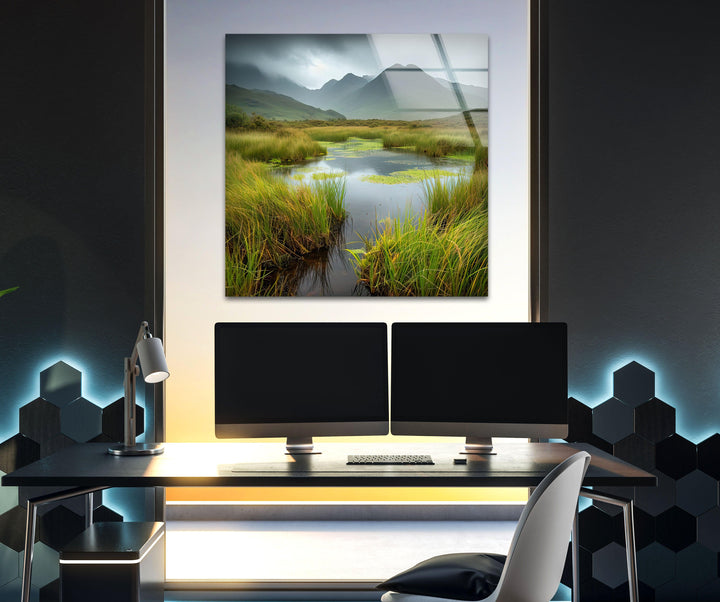 Scottish Lake Glass Wall Art Glass Printing Wall Art, Print photos on glass
