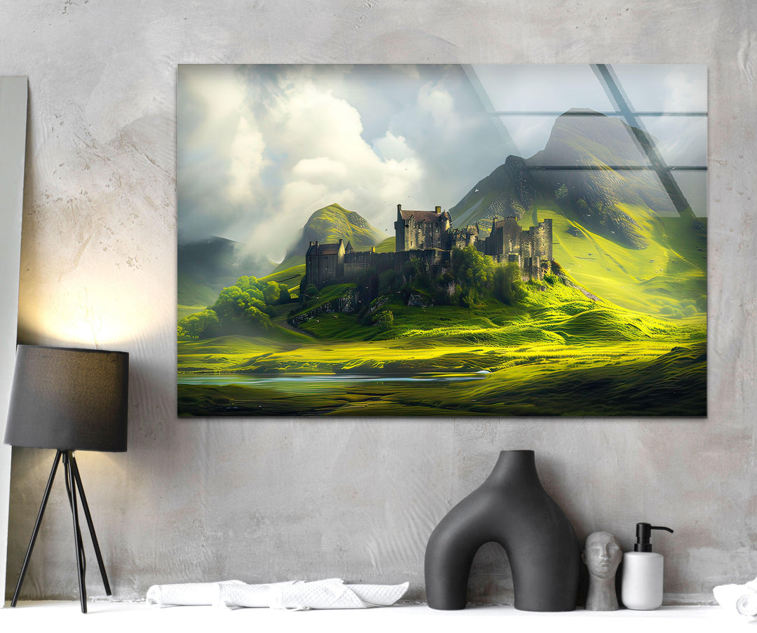 Scottish Mountains Glass Wall Art picture on glass wall art, photos printed on glass
