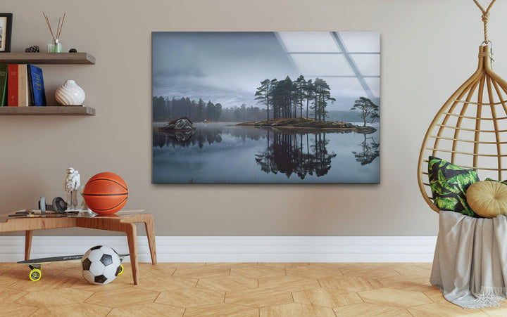 Scottish Foggy Island Glass Wall Art print on glass, glass printed photos
