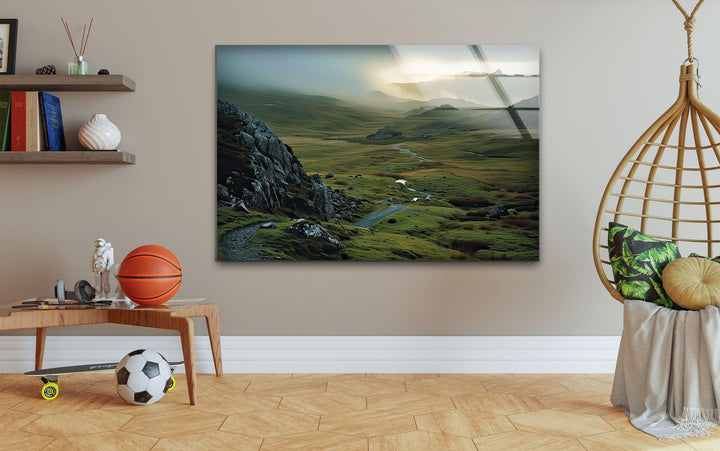 Scotland Mountains Glass Wall Art glass pictures for Wall, glass prints wall art
