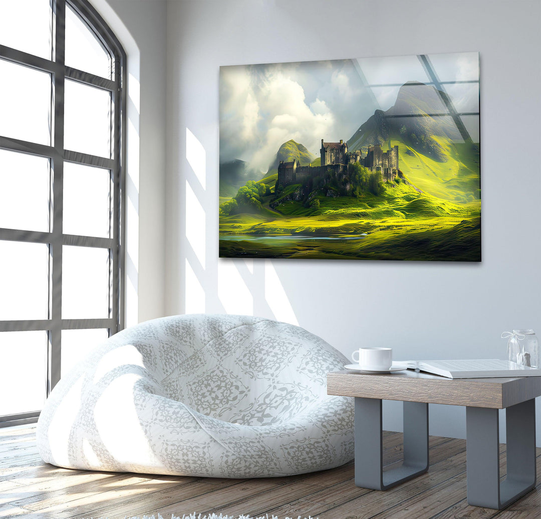 Scottish Mountains Glass Wall Art print picture on glass, Tempered Glass Wall Art
