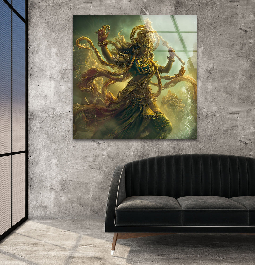 Gold Shiva Glass Wall Art glass pictures for Wall, glass prints wall art
