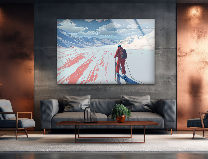 Skier Cool Art Prints & Glass Wall Artwork