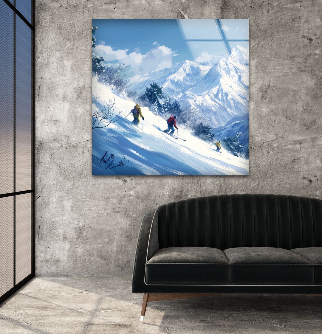 Skating Snowboard Glass Wall Art glass photo prints, glass picture prints