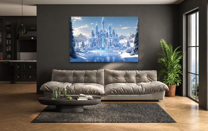 Snow Castle Glass Wall Art glass photo prints, glass picture prints
