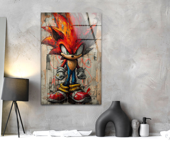 Sonic Blockbuster Glass Wall Art glass photo prints, glass picture prints
