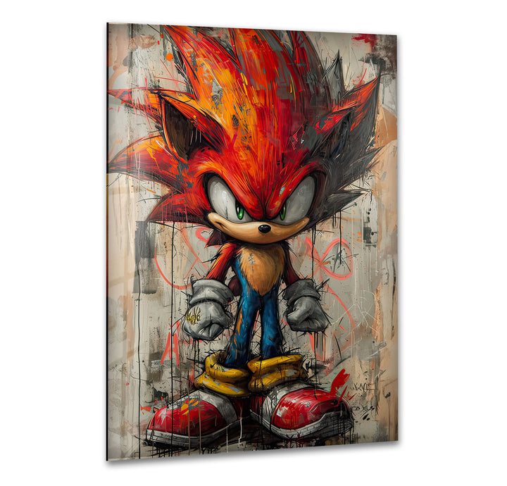 Sonic Blockbuster Glass Wall Art print on glass, glass printed photos
