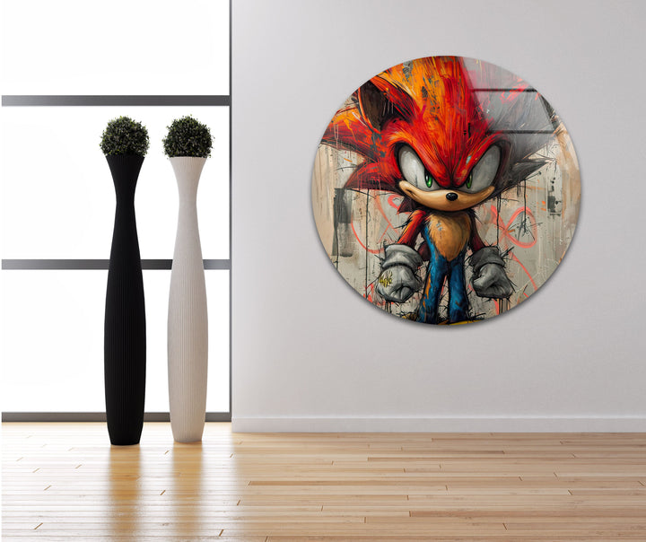 Sonic Blockbuster Glass Wall Art custom glass pictures, glass art prints
