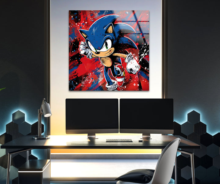 Sonic Art Glass Wall Art print picture on glass, Tempered Glass Wall Art
