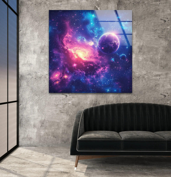 Universe Exploring Glass Wall Art, Glass Printing Wall Art, Print photos on glass