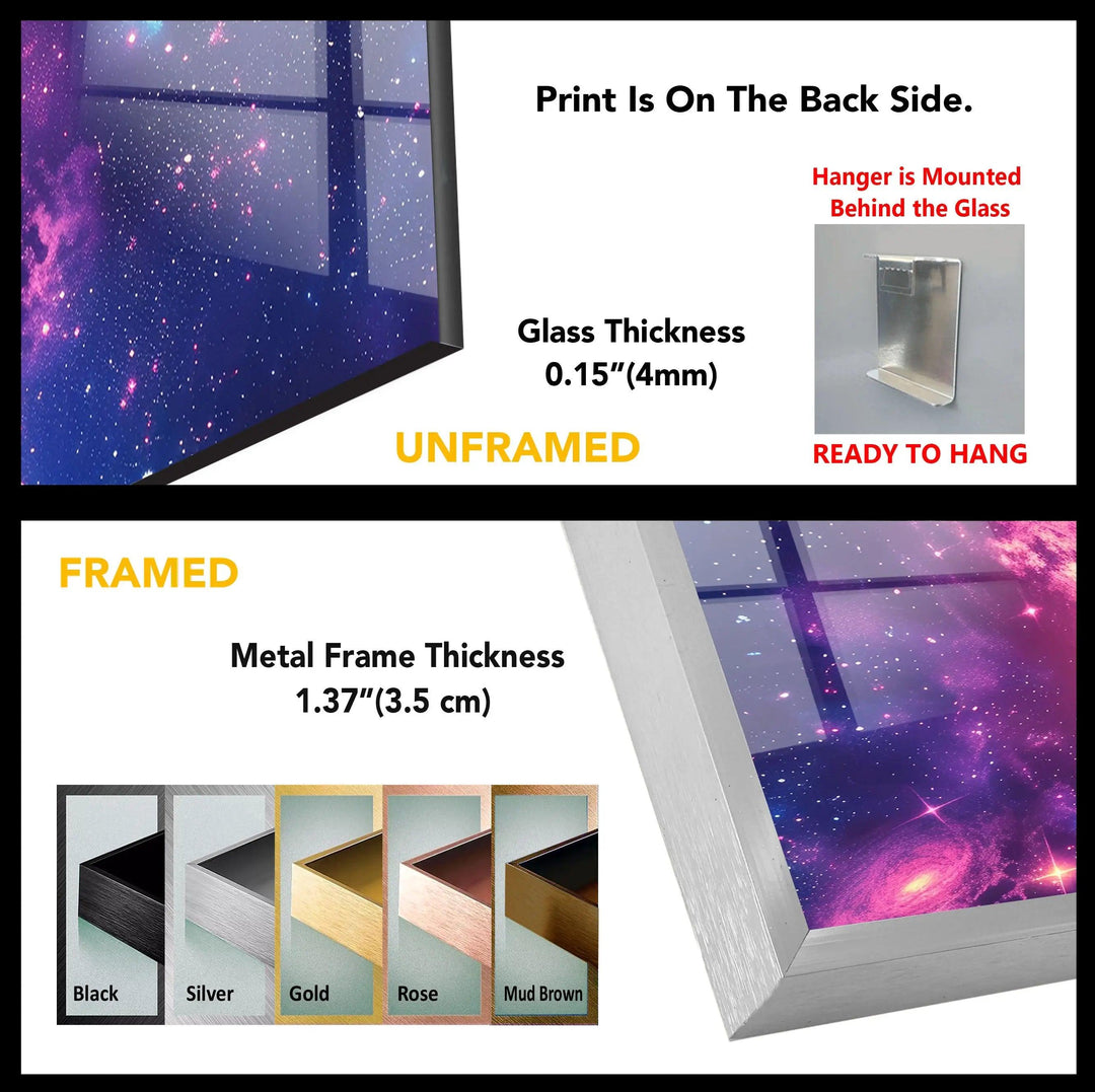 Universe Exploring Glass Wall Art, large glass photo prints, glass wall photos