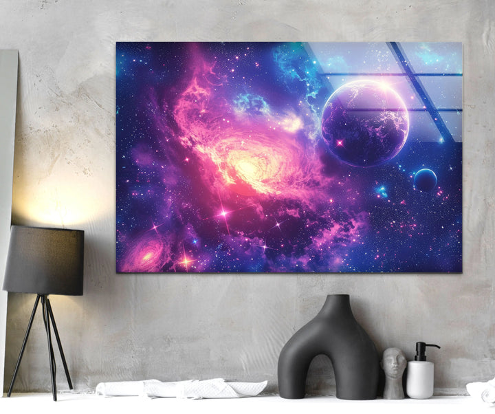 Universe Exploring Glass Wall Art, glass photo prints, glass picture prints