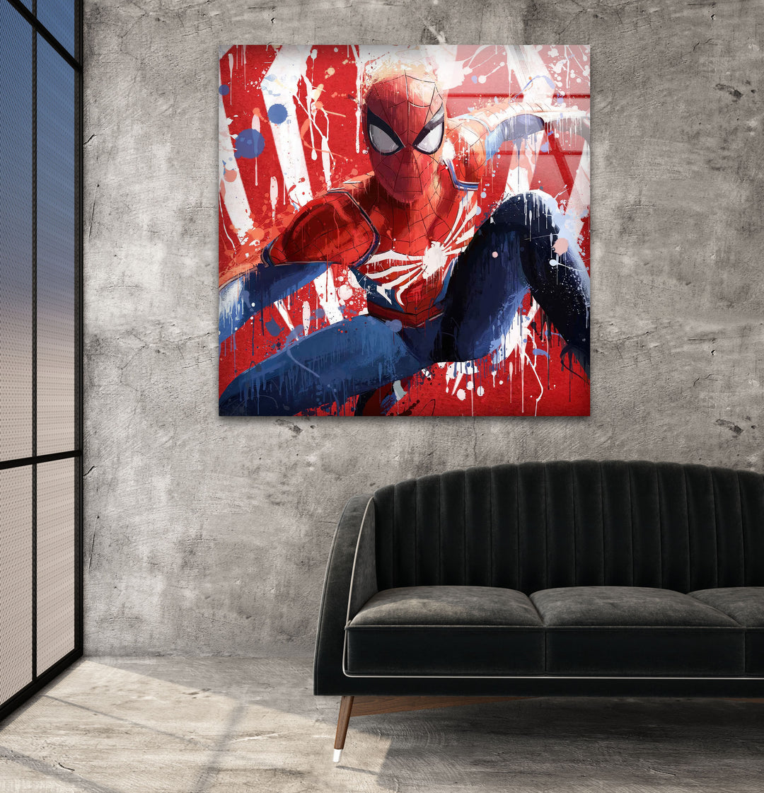 Spiderman 3 Glass Wall Art custom glass pictures, glass art prints
