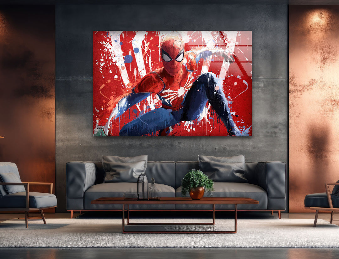 Spiderman 3 Glass Wall Art picture on glass wall art, photos printed on glass
