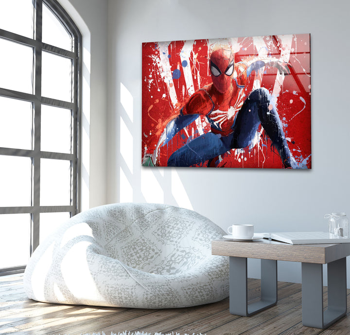 Spiderman 3 Glass Wall Art photo print on glass, prints on glass wall art
