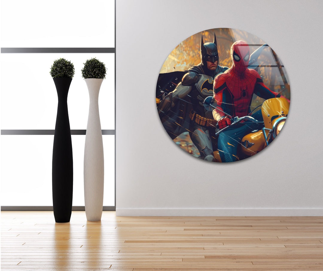 Spiderman & Batman Glass Pictures for Your Home