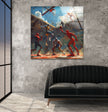 Spider Man In Basketball Tempered Glass Wall Art - MyPhotoStation