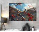 Spider Man In Basketball Tempered Glass Wall Art - MyPhotoStation