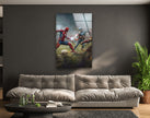 Spider Man vs Captain America Tempered Glass Wall Art - MyPhotoStation