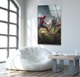 Spider Man vs Captain America Tempered Glass Wall Art - MyPhotoStation