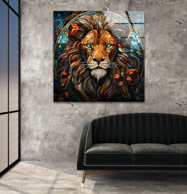 Stained Leon Glass Wall Art glass image printing, glass prints from photos
