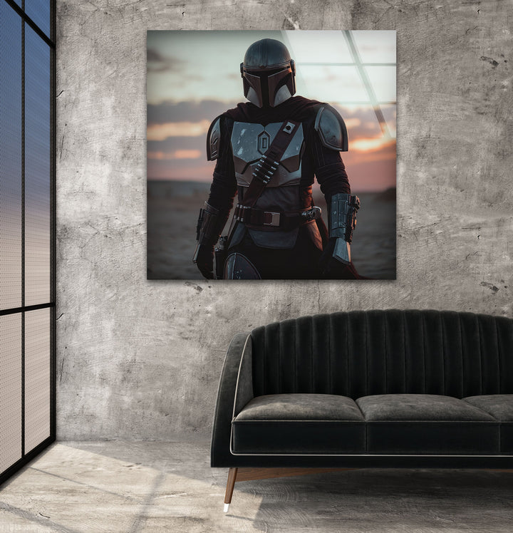 Mandalorian Star Wars Glass Wall Art glass image printing, glass prints from photos
