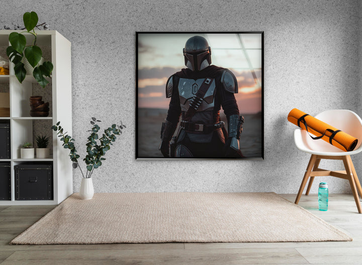 Mandalorian Star Wars Glass Wall Art glass pictures for Wall, glass prints wall art
