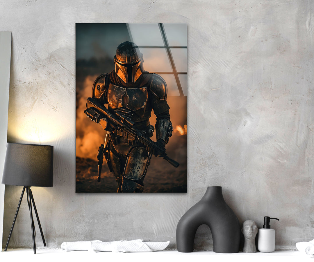 The Mandalorian Star Wars Glass Wall Art glass photo prints, glass picture prints
