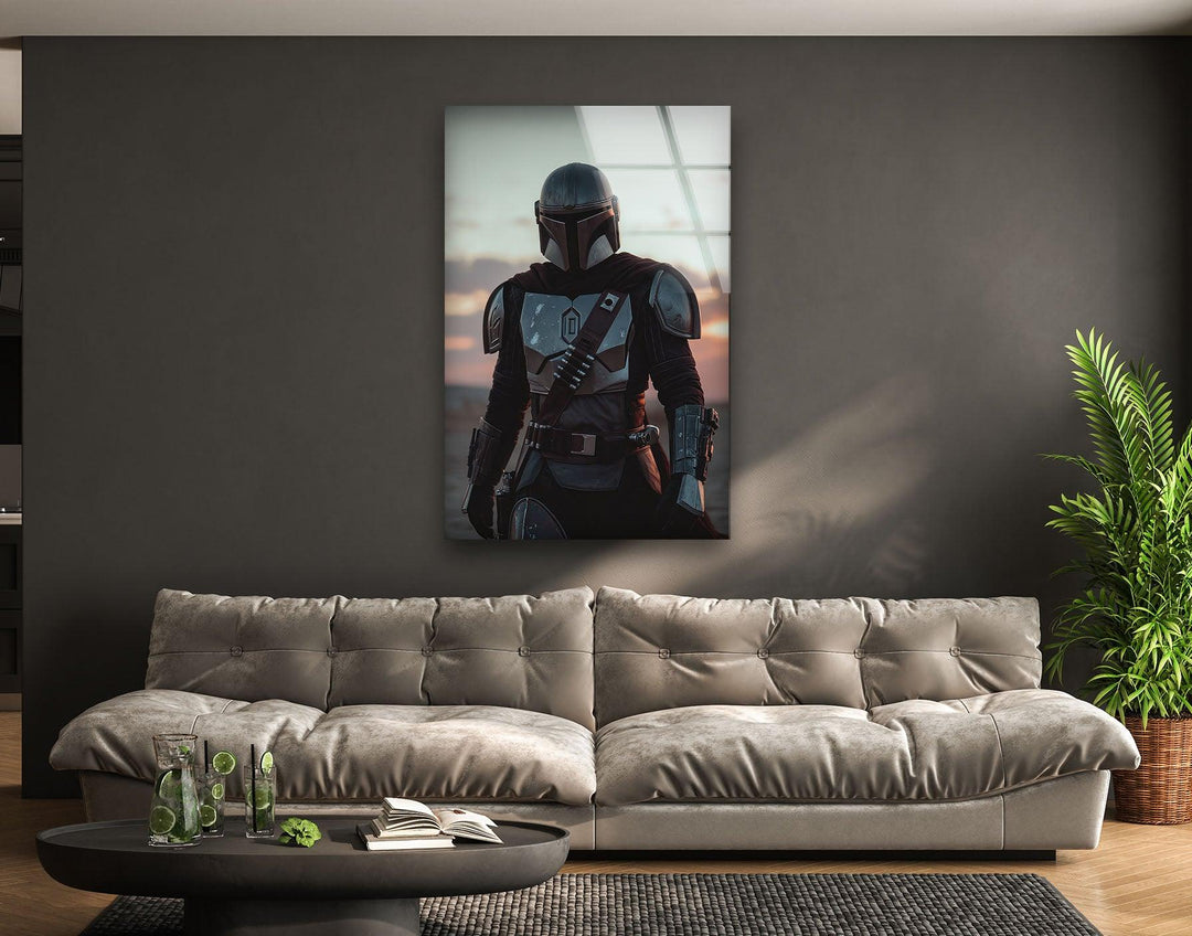 Mandalorian Star Wars Glass Wall Art glass photo prints, glass picture prints
