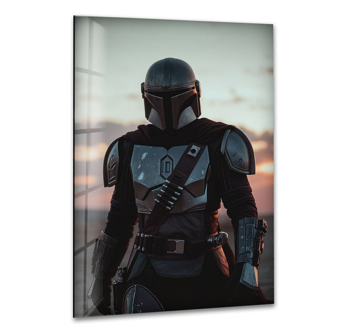 Mandalorian Star Wars Glass Wall Art Glass Printing Wall Art, Print photos on glass
