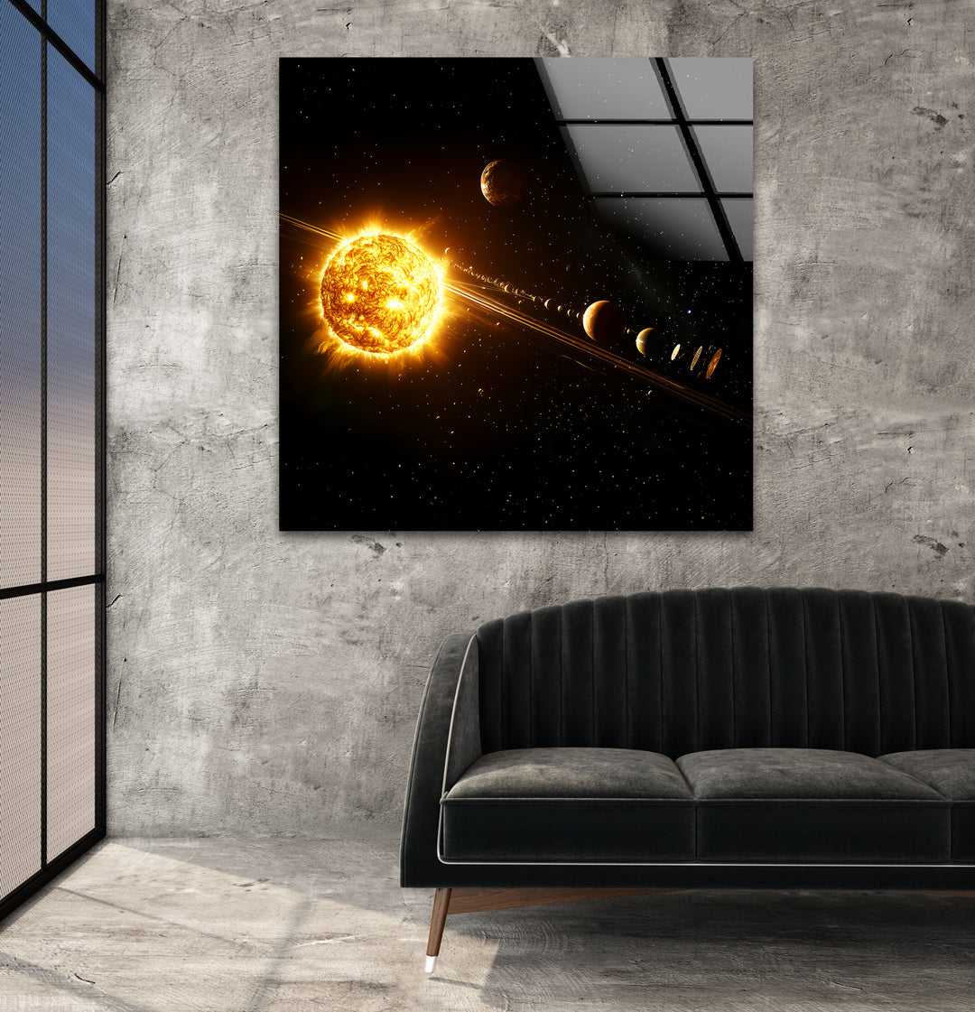 Space wall art designed to bring a sense of wonder and adventure with futuristic celestial landscapes
