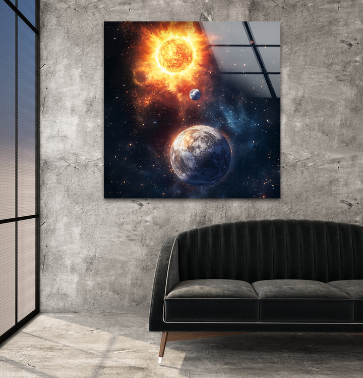 Moon and Sun Glass Wall Art art glass wall art, glass wall art pictures