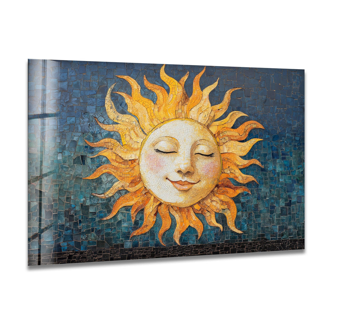 Smile Sun Glass Wall Art large glass photo prints, glass wall photos
