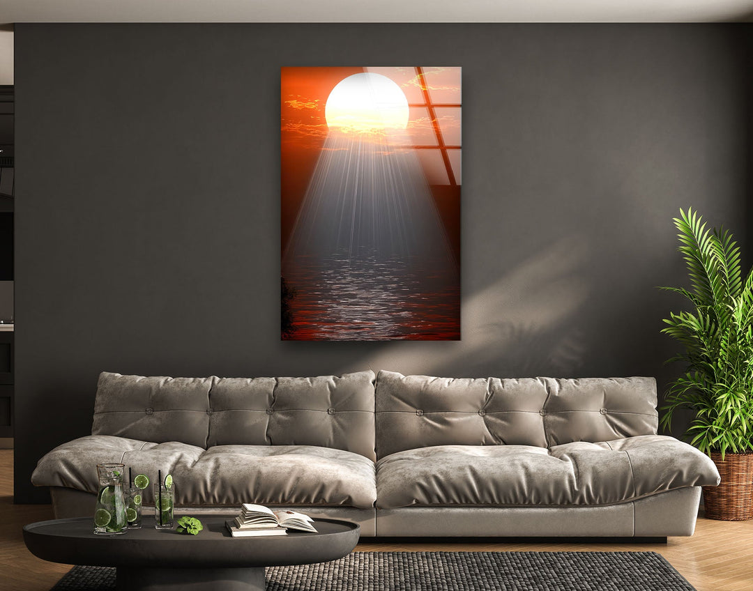 Sunset or Morning Light Red Glass Wall Art art glass wall art, glass wall art pictures
