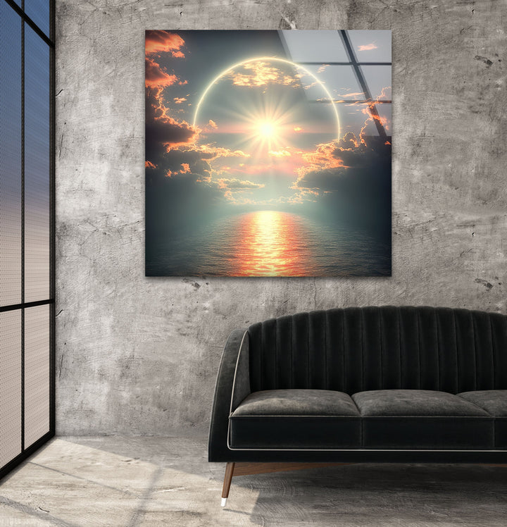 Sunset or Morning Light Glass Wall Art large glass photo prints, glass wall photos
