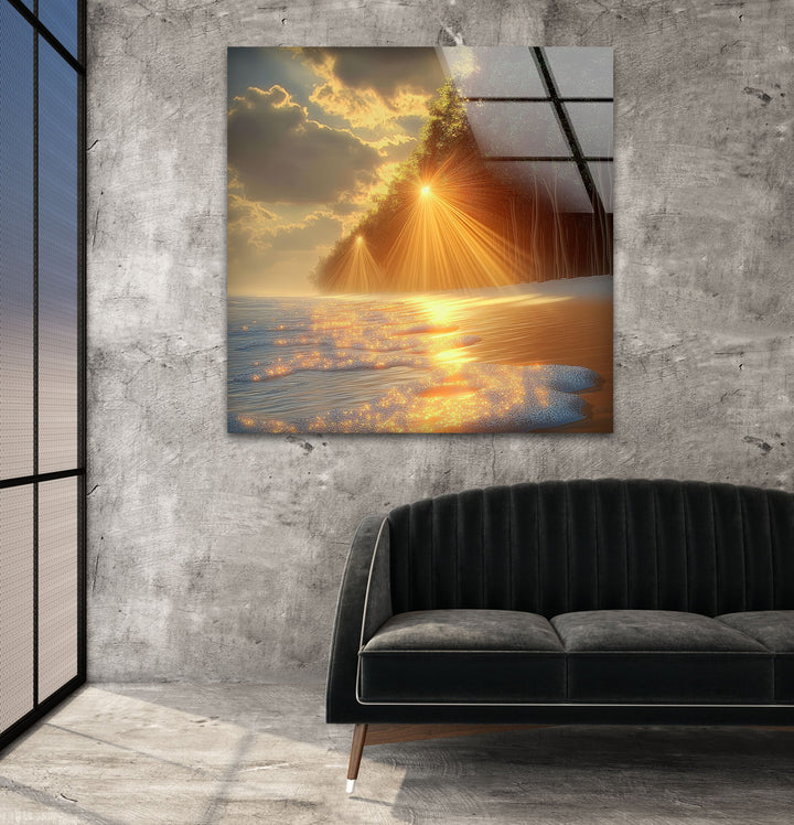 Tropical Sunset and Morning Light Glass Wall Art glass photo prints, glass picture prints
