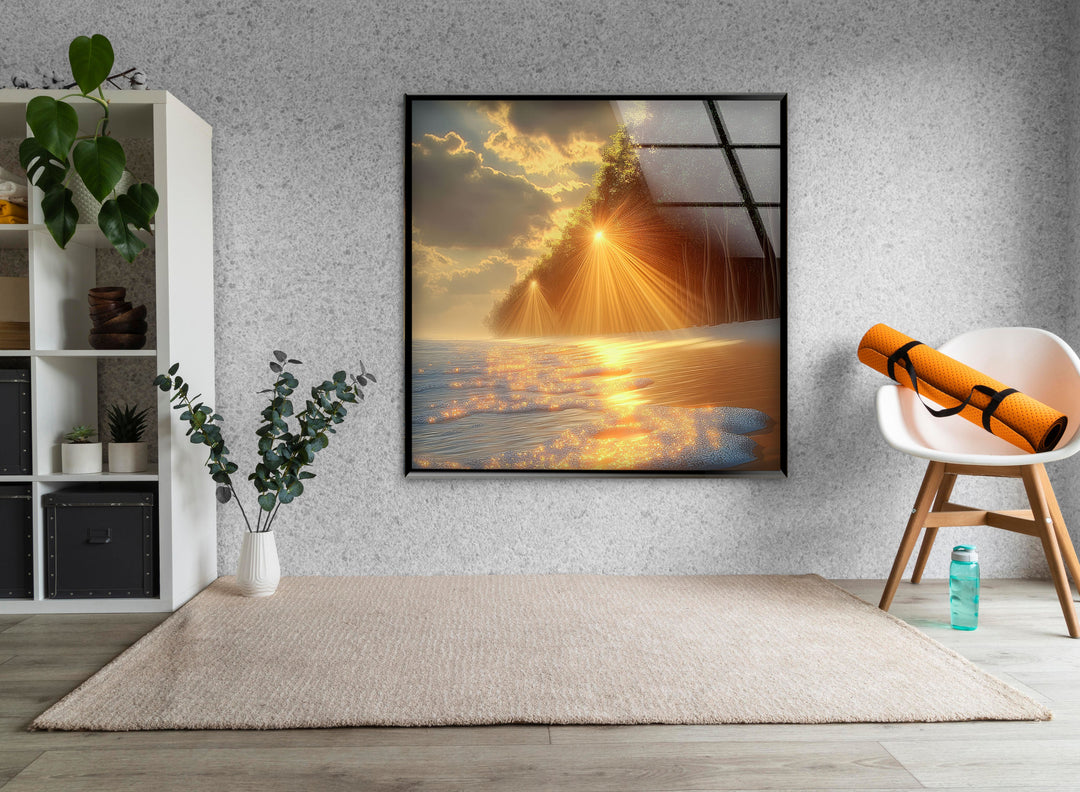 Tropical Sunset and Morning Light Glass Wall Art glass image printing, glass prints from photos
