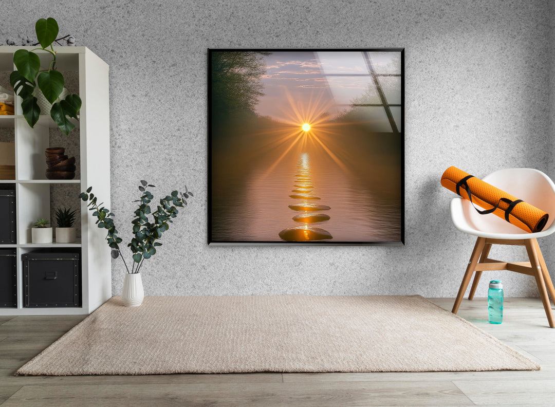 Sunset Road Glass Wall Art Glass Printing Wall Art, Print photos on glass
