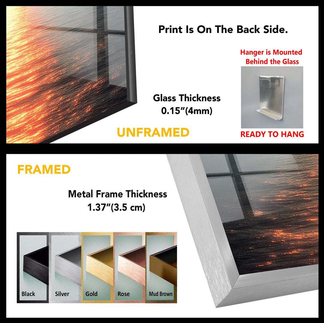 Sunset or Morning Light Glass Wall Art