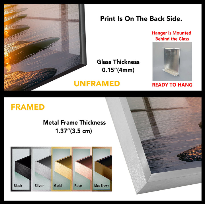 Sunset Road Glass Wall Art