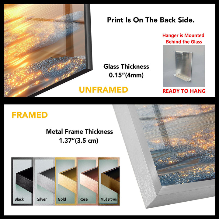 Tropical Sunset and Morning Light Glass Wall Art