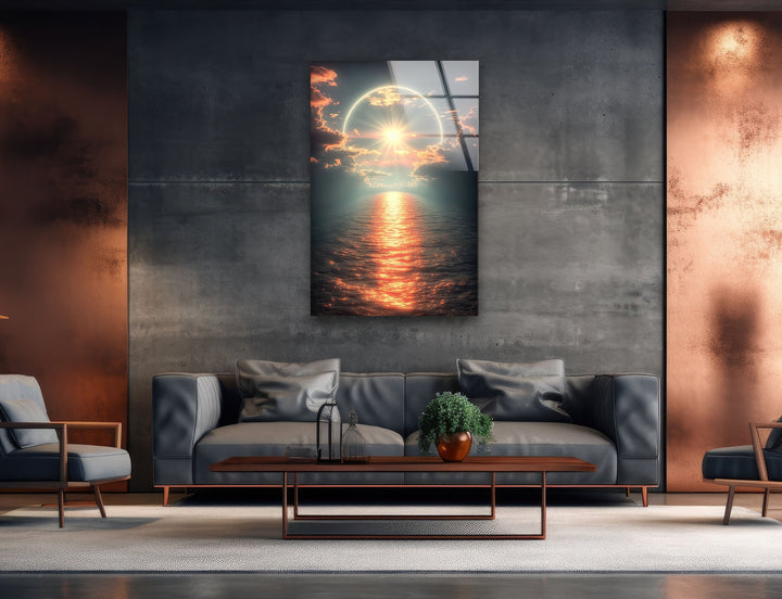 Sunset or Morning Light Glass Wall Art print picture on glass, Tempered Glass Wall Art
