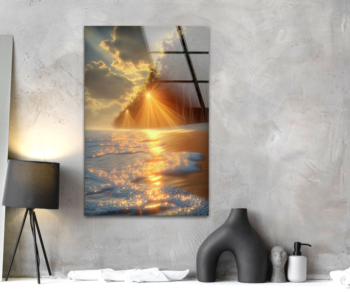 Tropical Sunset and Morning Light Glass Wall Art large glass photo prints, glass wall photos
