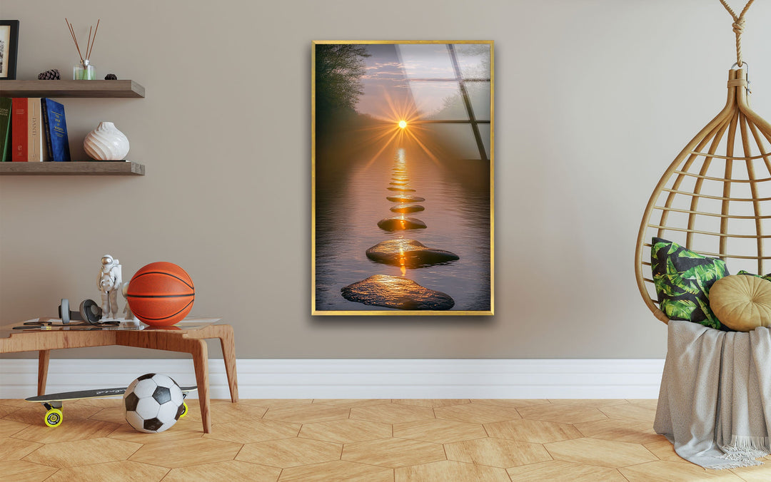 Sunset Road Glass Wall Art photo print on glass, prints on glass wall art
