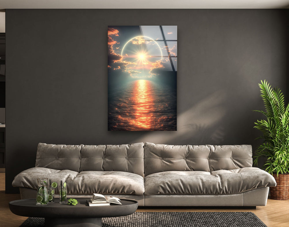 Sunset or Morning Light Glass Wall Art photo print on glass, prints on glass wall art
