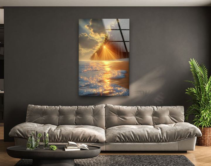 Tropical Sunset and Morning Light Glass Wall Art Glass Printing Wall Art, Print photos on glass
