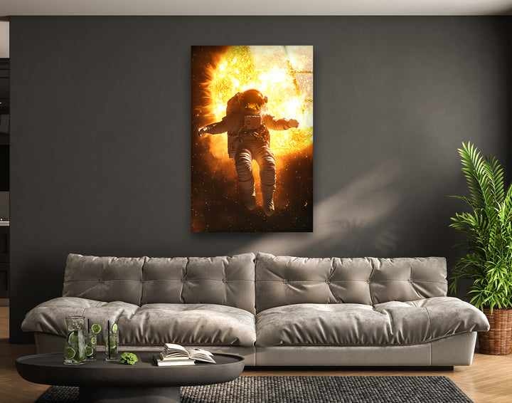 Space wall art showcasing vibrant nebulae, distant stars, and celestial landscapes
